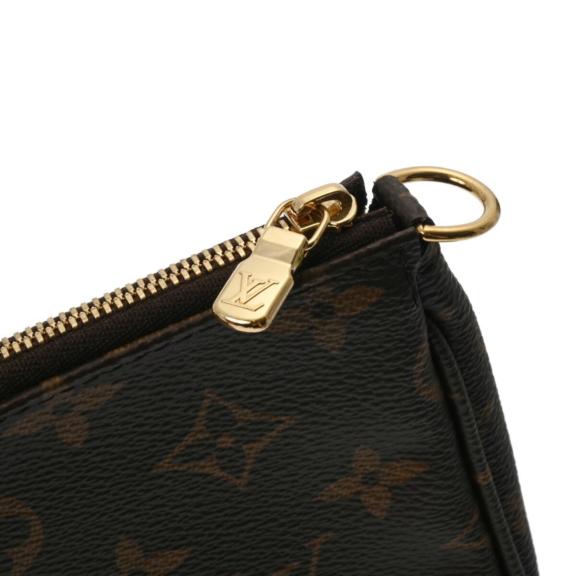 LOUIS VUITTON Louis Vuitton Monogram Multi Pochette Accessoires Khaki M44813 Women's Canvas Shoulder Bag