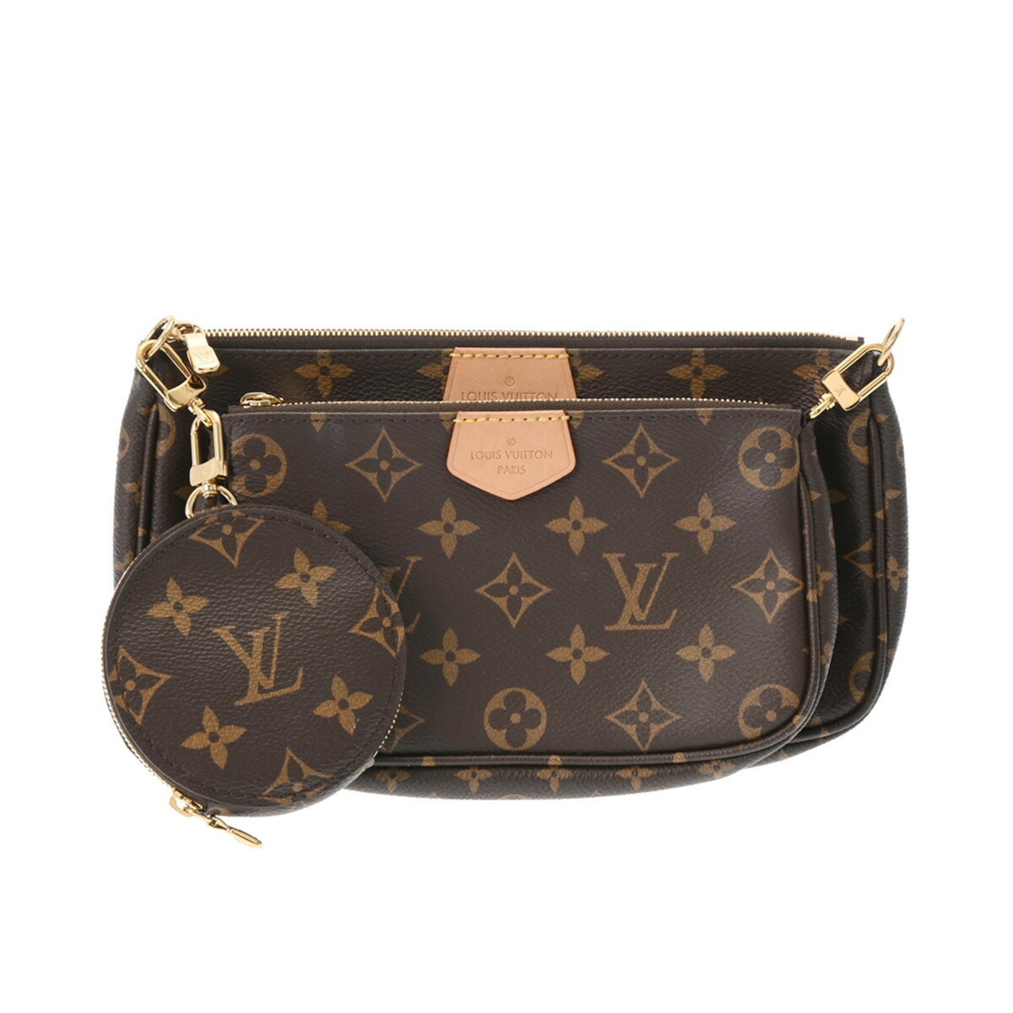 LOUIS VUITTON Louis Vuitton Monogram Multi Pochette Accessoires Khaki M44813 Women's Canvas Shoulder Bag