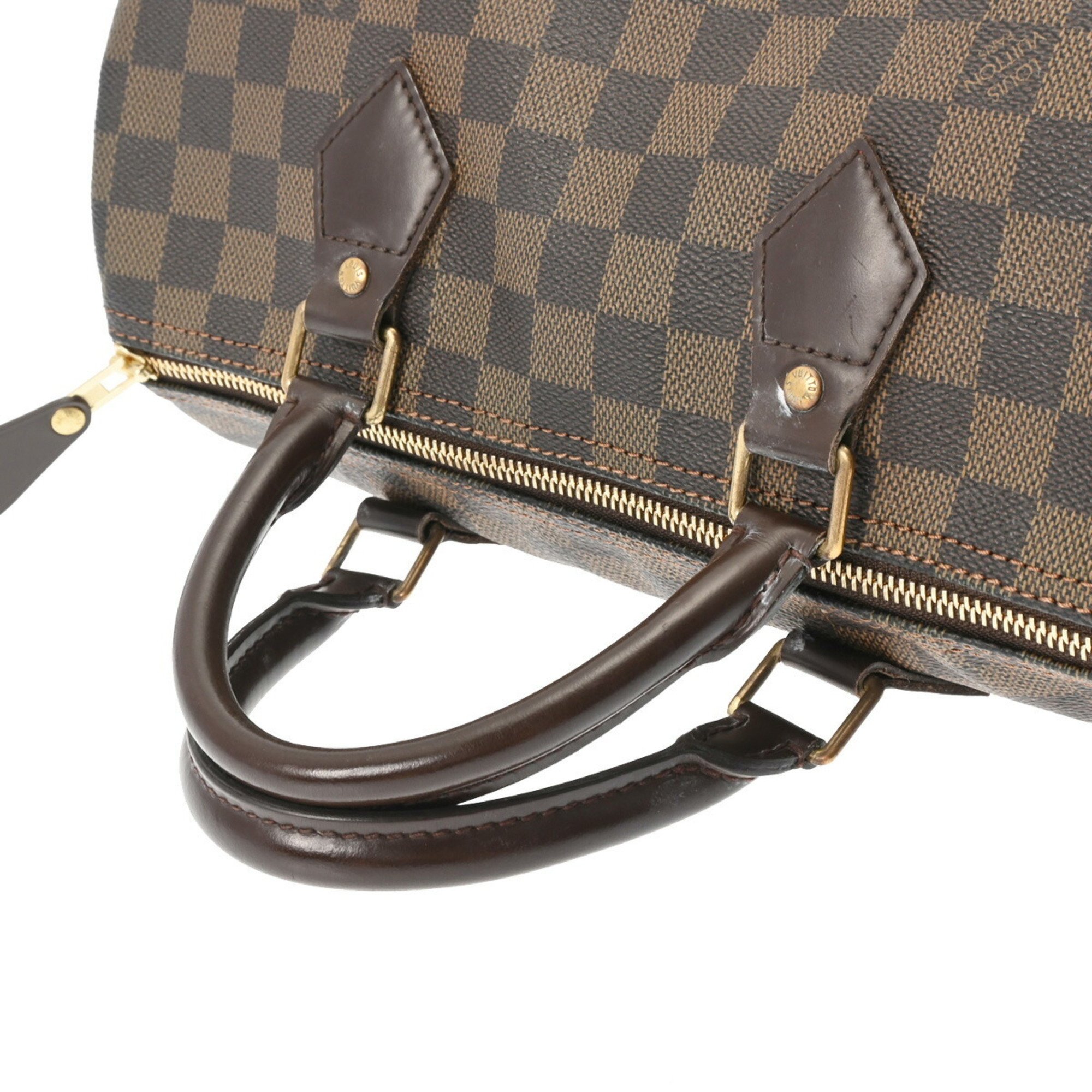 LOUIS VUITTON Damier Speedy 30 Brown N41531 Unisex Canvas Handbag