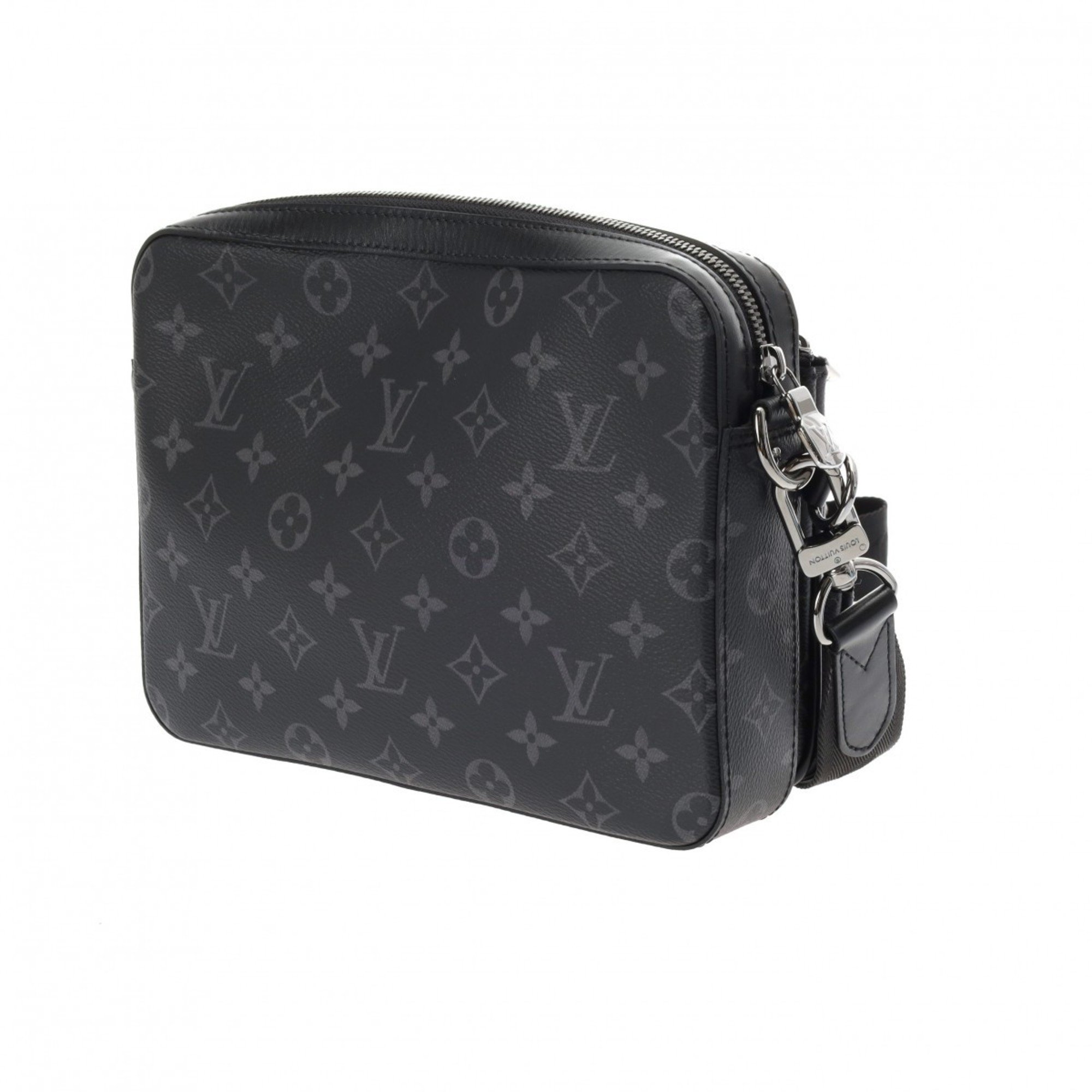 LOUIS VUITTON Monogram Eclipse Trio Black/Grey M69443 Men's Leather Shoulder Bag