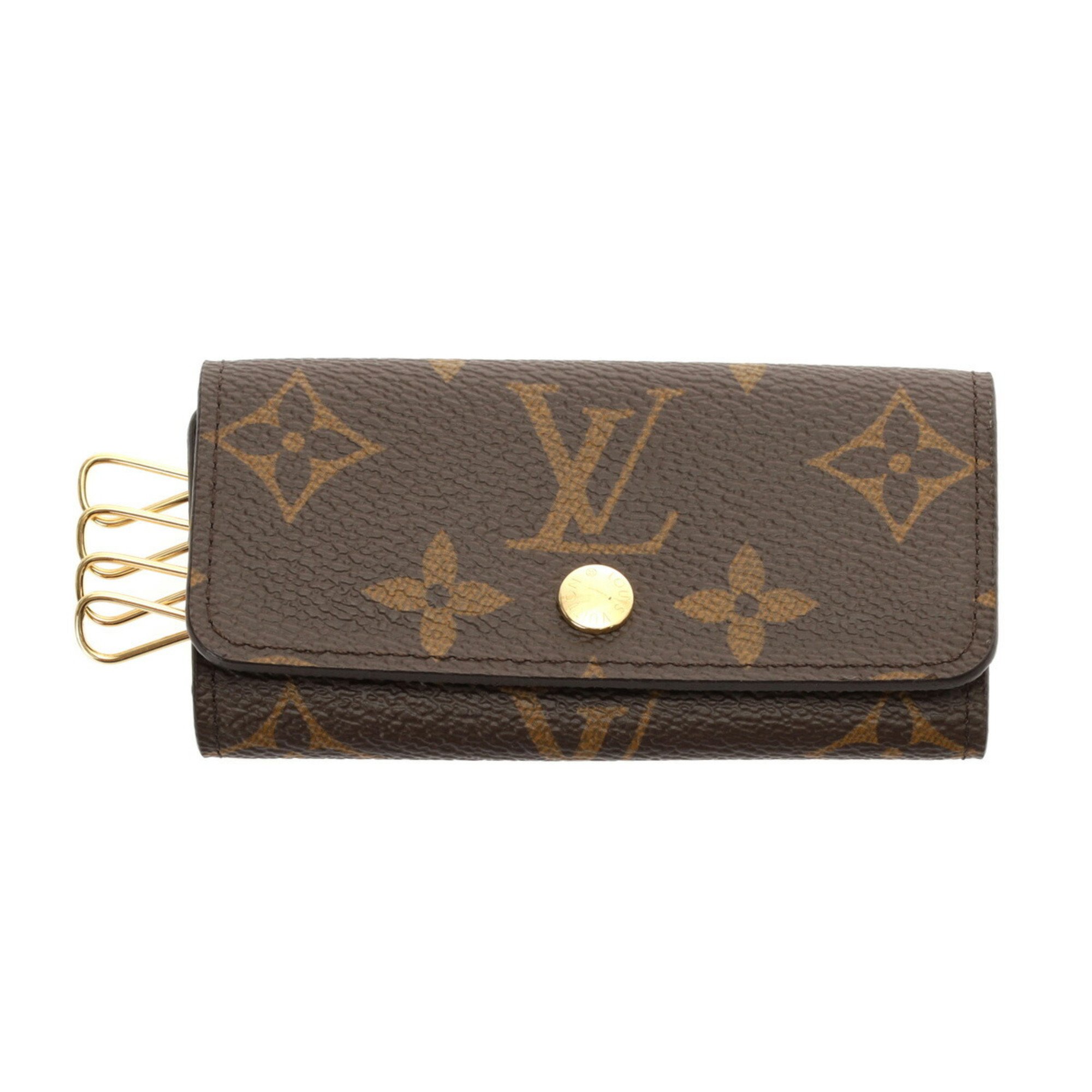 LOUIS VUITTON Louis Vuitton Monogram 4-Key Case Brown M62631 Unisex Canvas Key