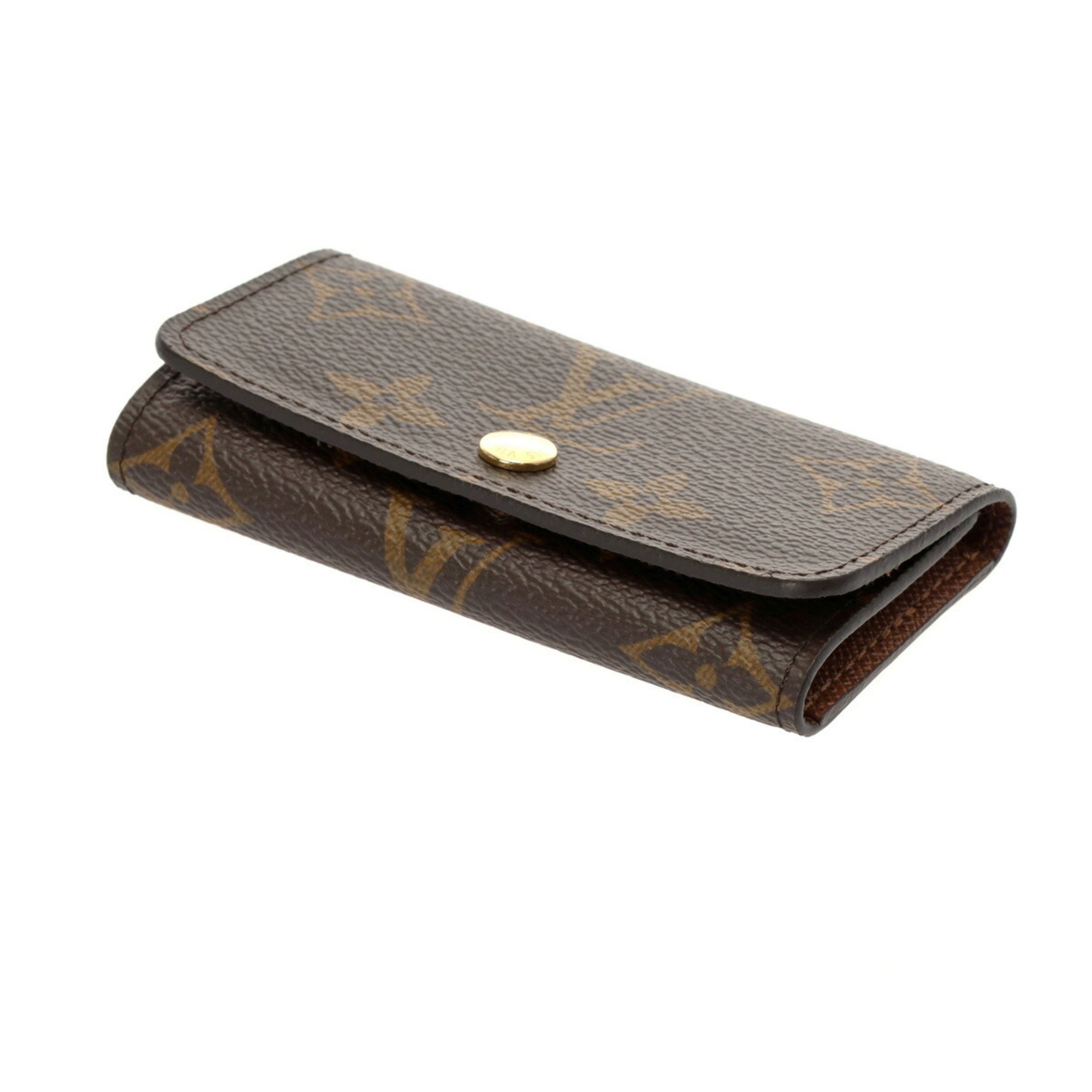 LOUIS VUITTON Louis Vuitton Monogram 4-Key Case Brown M62631 Unisex Canvas Key