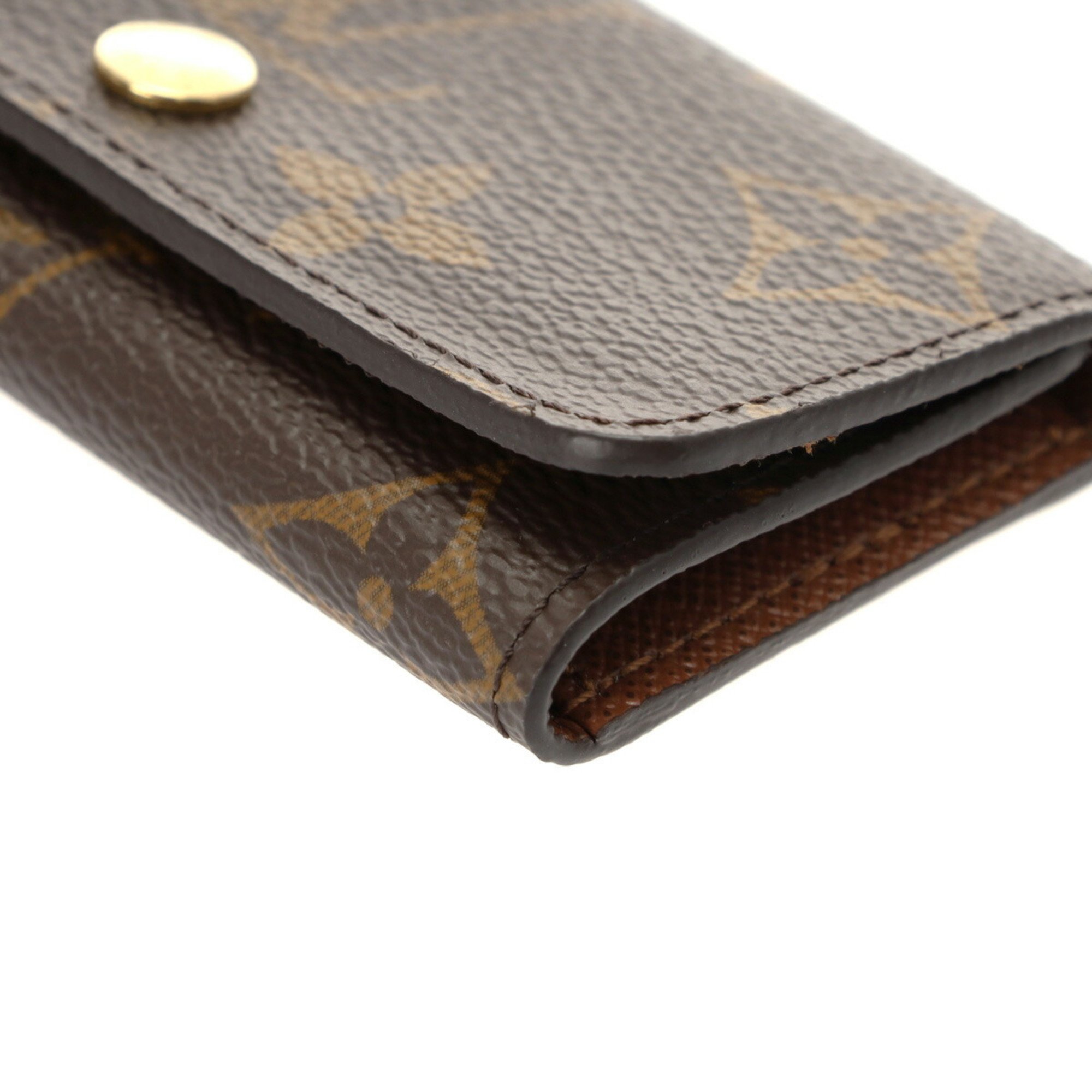 LOUIS VUITTON Louis Vuitton Monogram 4-Key Case Brown M62631 Unisex Canvas Key