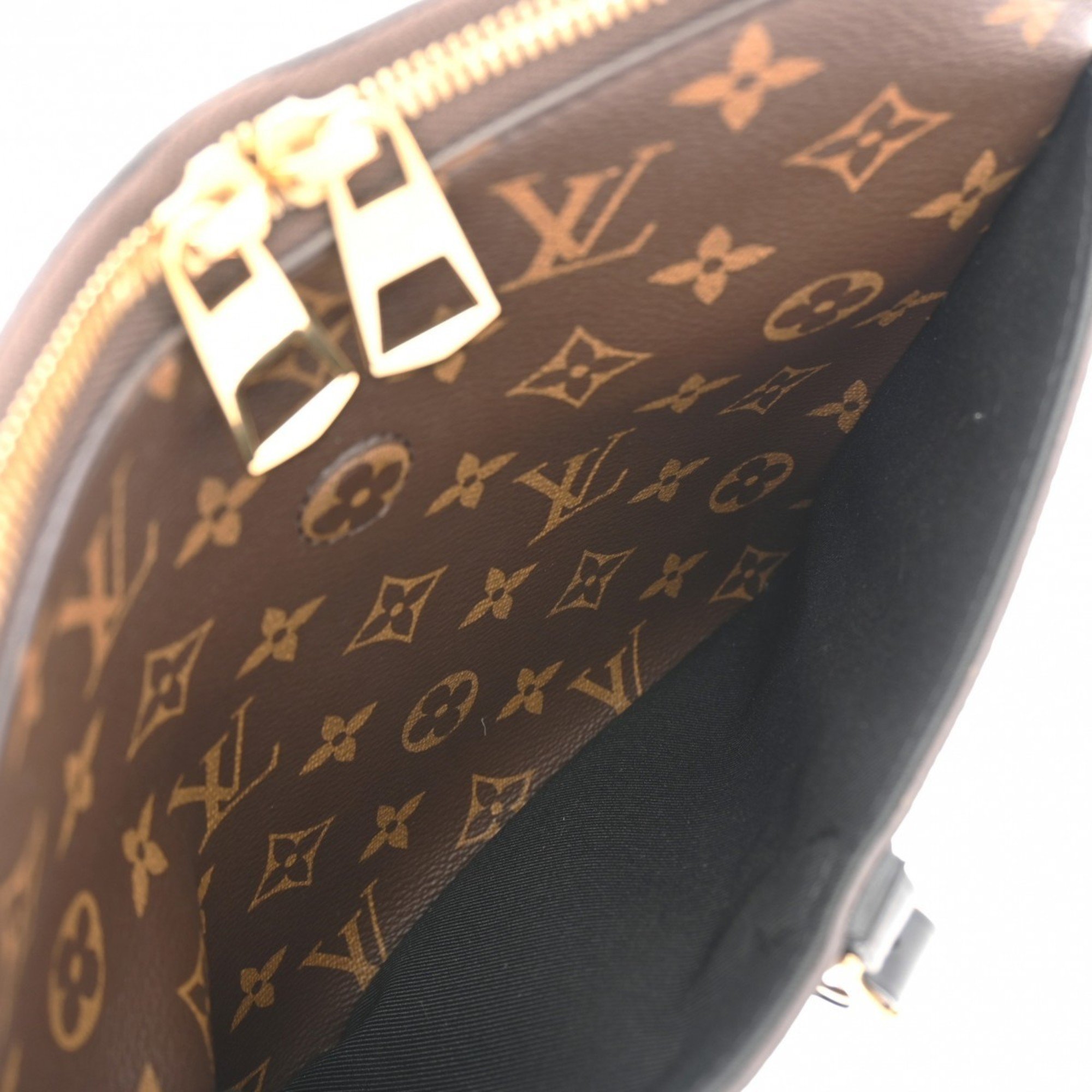 LOUIS VUITTON Louis Vuitton Monogram Odeon NM PM Brown/Noir M45353 Women's Canvas Shoulder Bag