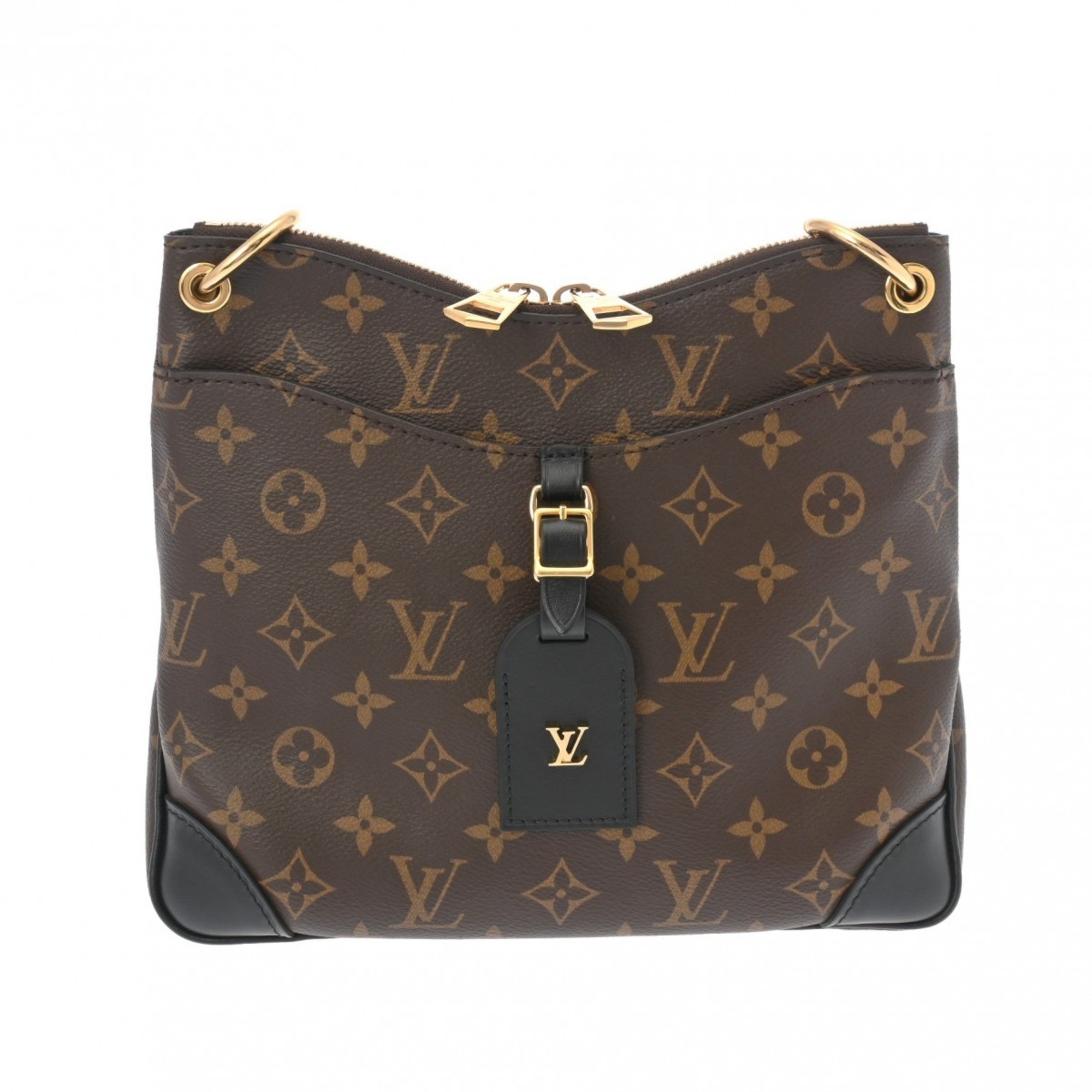 LOUIS VUITTON Louis Vuitton Monogram Odeon NM PM Brown/Noir M45353 Women's Canvas Shoulder Bag