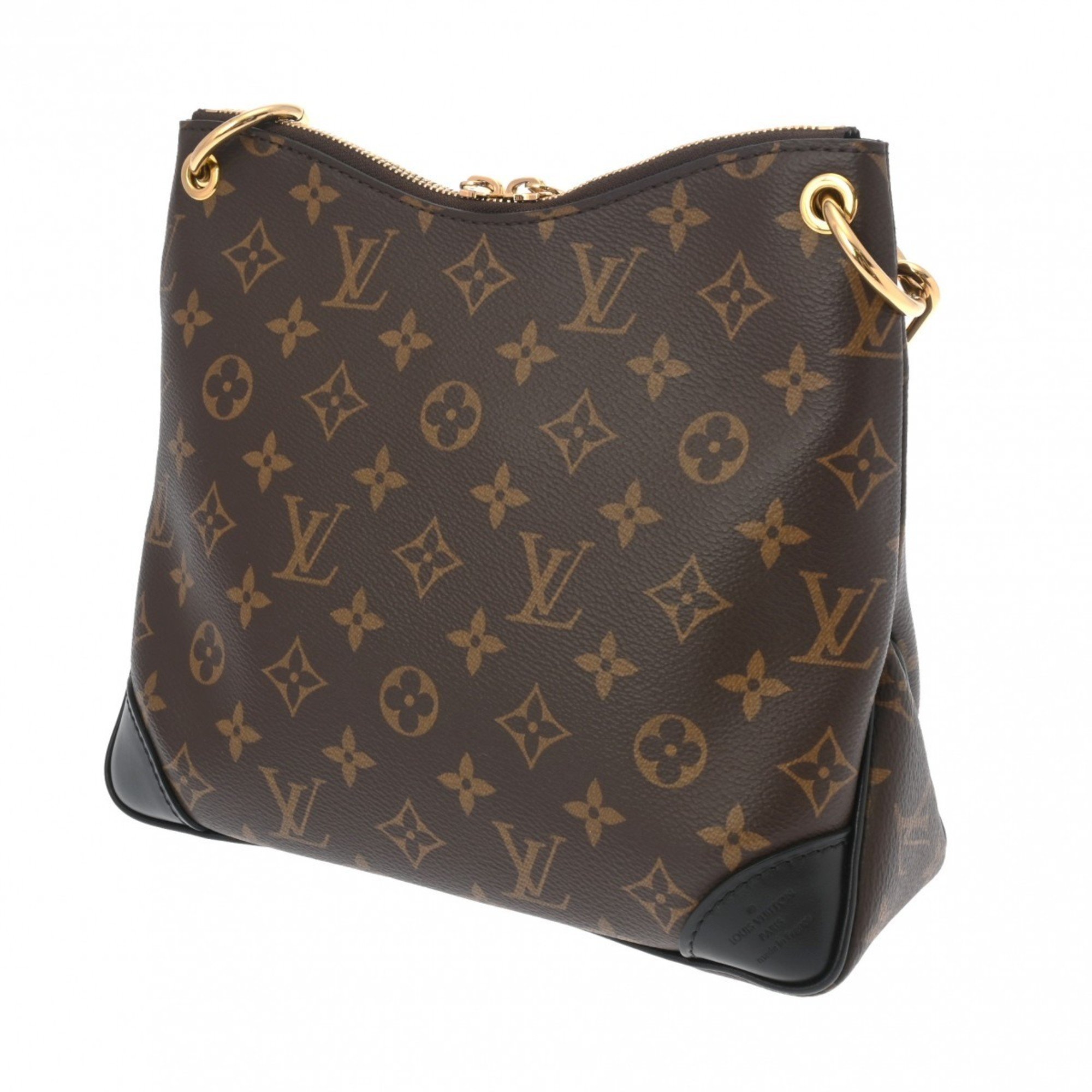 LOUIS VUITTON Louis Vuitton Monogram Odeon NM PM Brown/Noir M45353 Women's Canvas Shoulder Bag