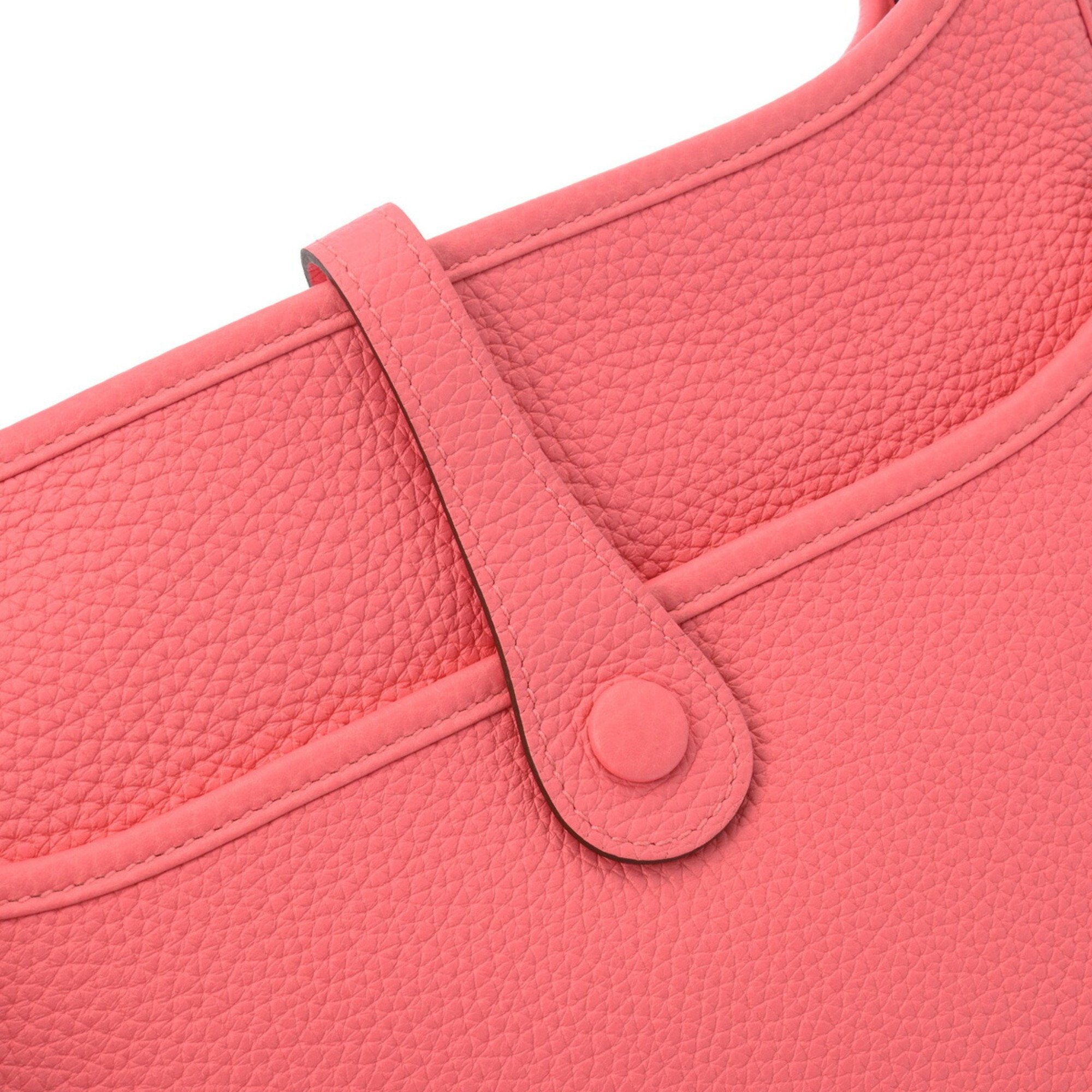 HERMES Evelyn 3 PM Rose Azalee Y Stamp (around 2020) Unisex Taurillon Clemence Shoulder Bag