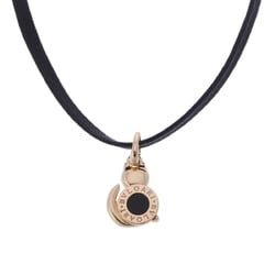 BVLGARI Bulgari Cat Charm Onyx Ladies K18 Yellow Gold Pendant Top