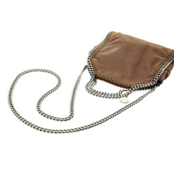 STELLA MCCARTNEY Falabella Tiny Shaggy Deer Chain Shoulder Brown Women's Faux Leather Handbag