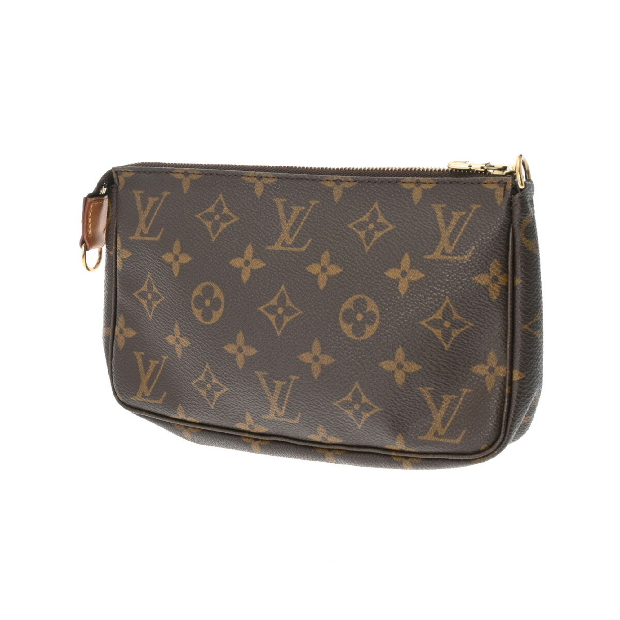 LOUIS VUITTON Louis Vuitton Monogram Pochette Accessoires Brown M51980 Women's Canvas Pouch