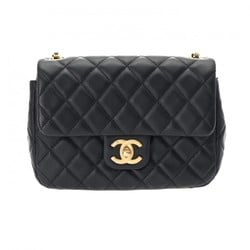 CHANEL Chanel Matelasse Chain Shoulder Black Unisex Lambskin Bag