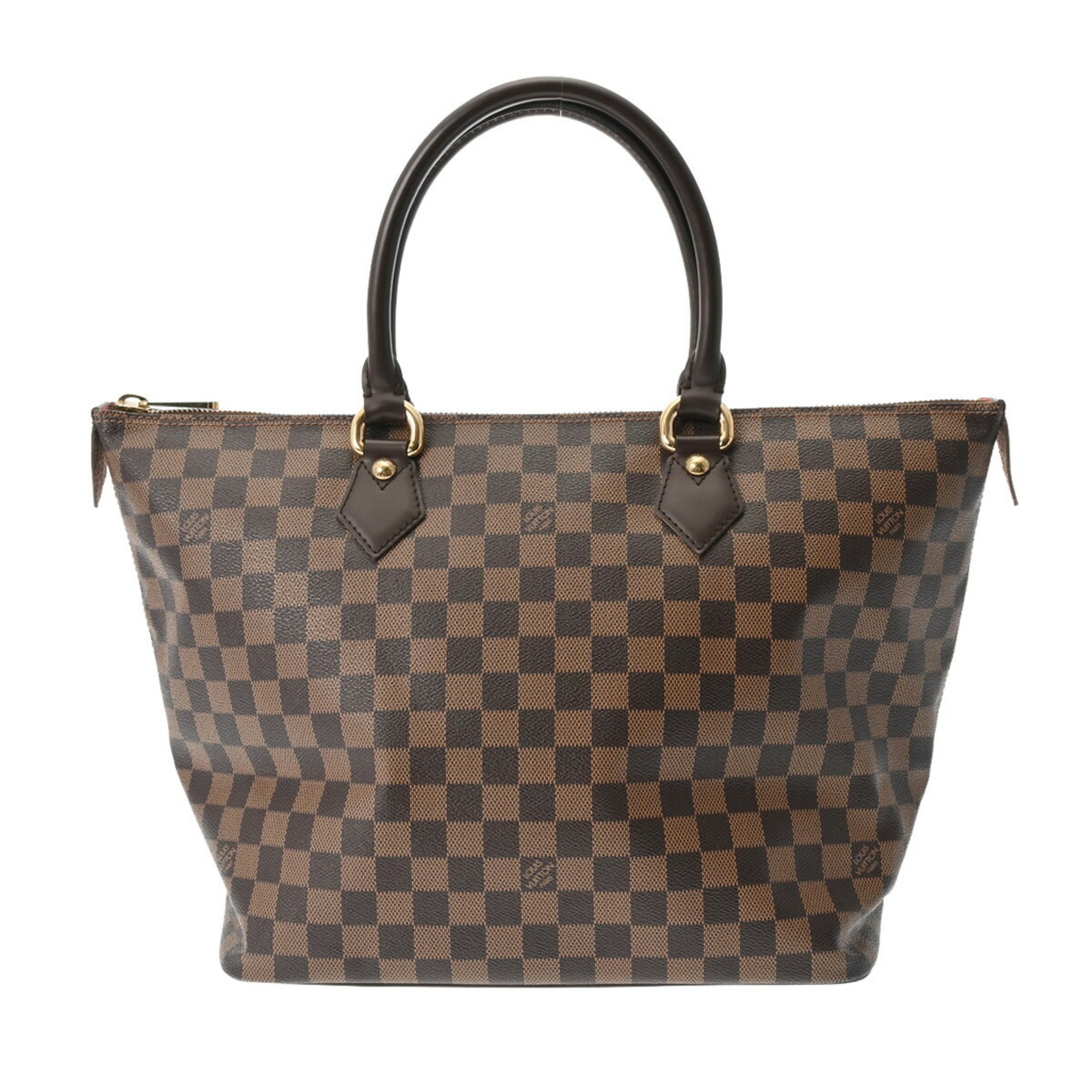 LOUIS VUITTON Damier Saleya MM Tote Bag Brown N51182 Women's Canvas Handbag