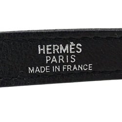 Hermes Kelly Double Tour Bracelet for Women, Leather, Black, H, 2 Row