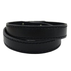 Hermes Kelly Double Tour Bracelet for Women, Leather, Black, H, 2 Row