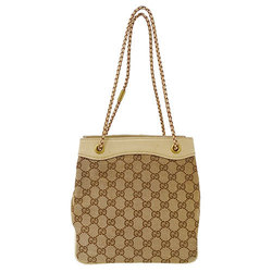 GUCCI Bag Women's Handbag Shoulder GG Canvas Beige 109143