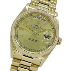 Rolex ROLEX Day-Date 18038 9 Watch Men's Automatic AT 750YG 18K Solid Gold Overhauled and Polished