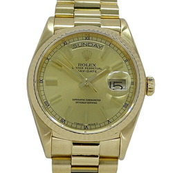 Rolex ROLEX Day-Date 18038 9 Watch Men's Automatic AT 750YG 18K Solid Gold Overhauled and Polished