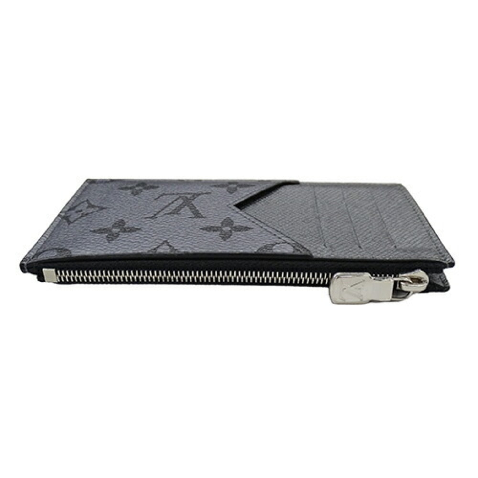 Louis Vuitton LOUIS VUITTON Card Case Taigarama Men's Wallet Coin Holder Gray M30839 IC Chip Compact