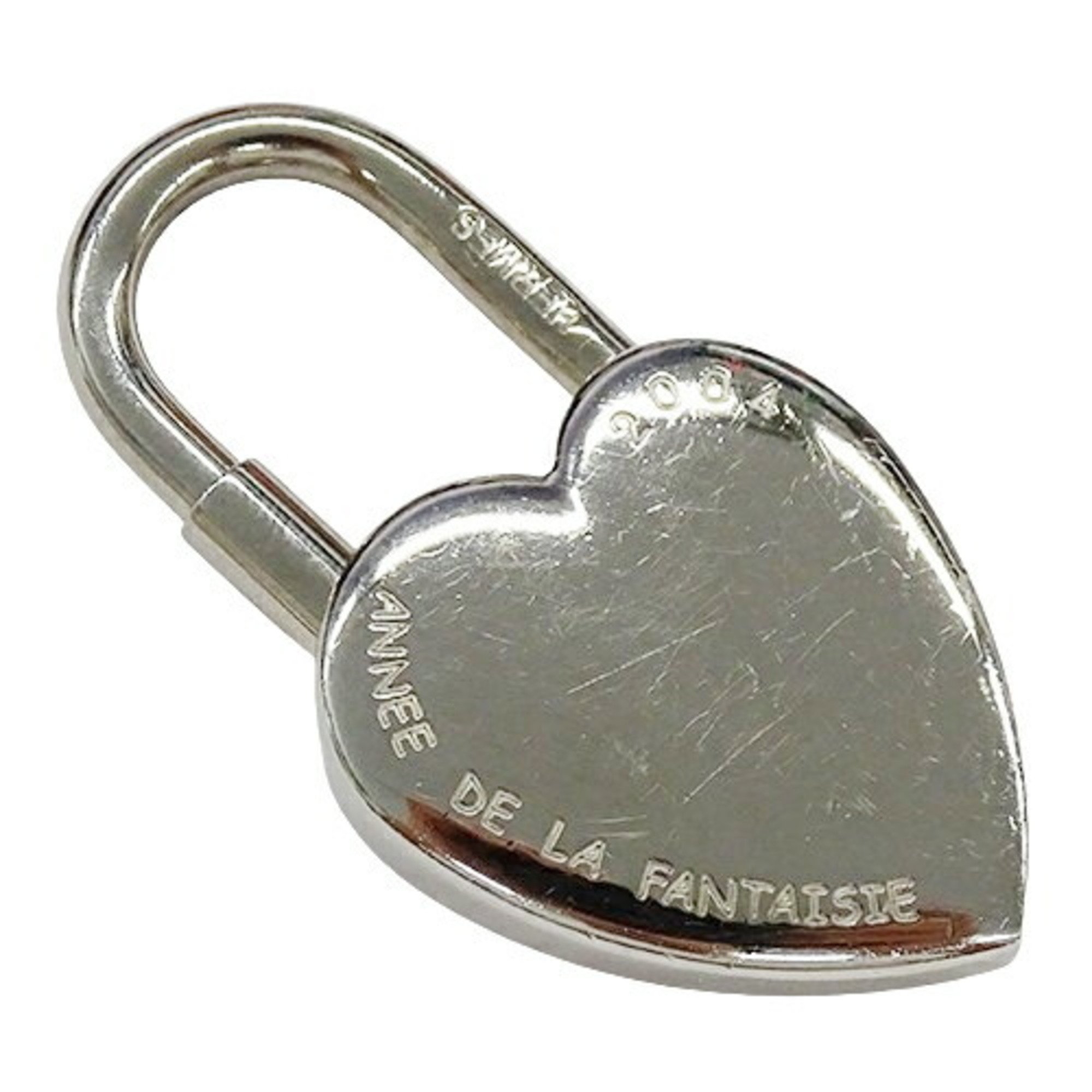 Hermes HERMES Viviride Women's Men's Heart Key Padlock 2004 Limited Edition Silver