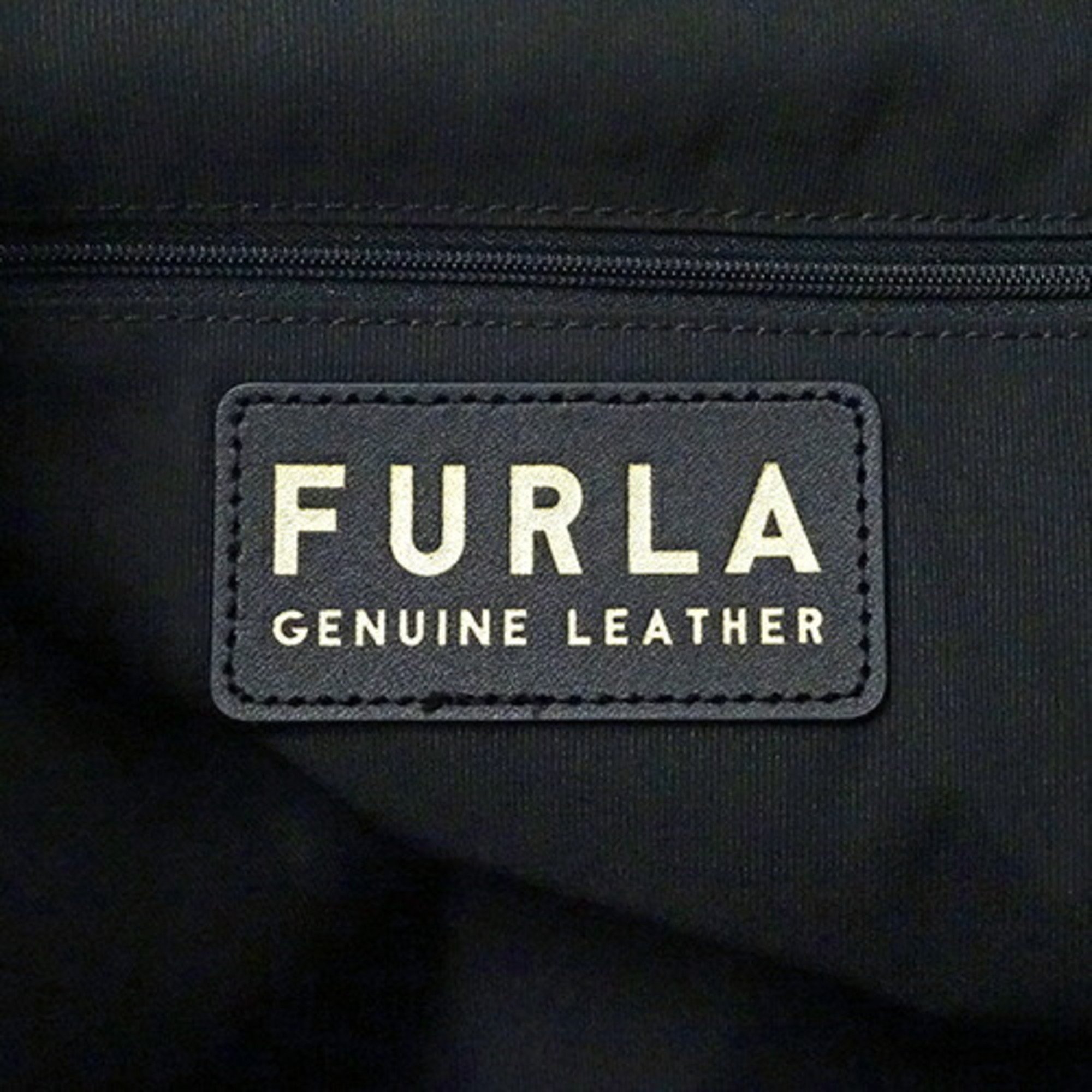 Furla bag, women's backpack, Flow L, leather, black