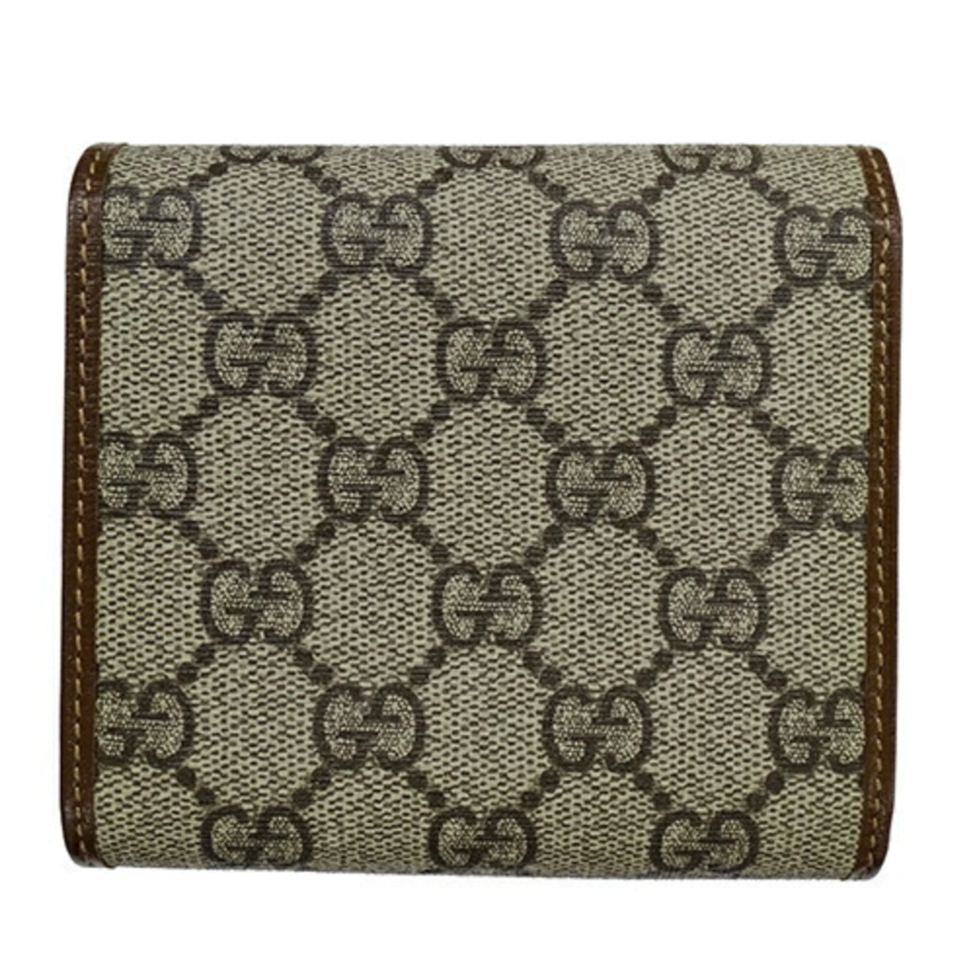 GUCCI Women's Wallet, Horsebit, GG Supreme Canvas, Brown, 621891