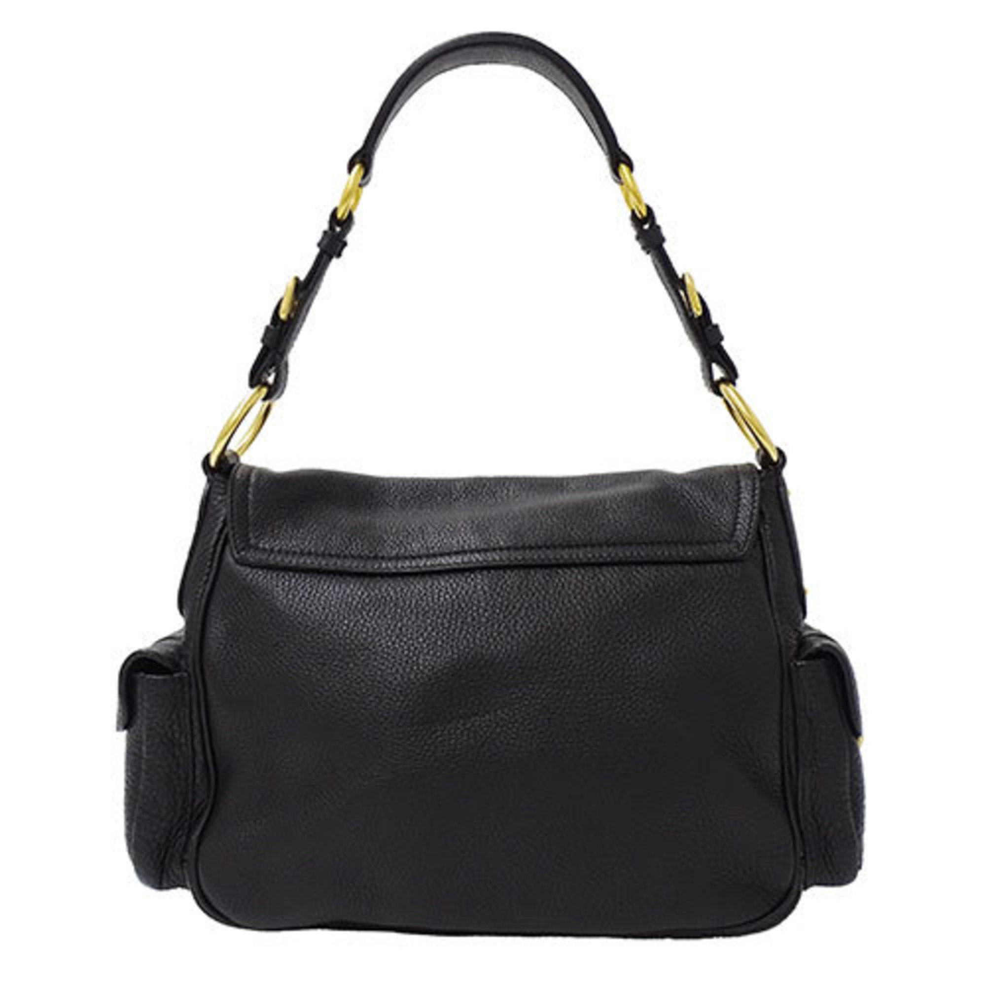 PRADA bag women's shoulder leather black BR3706