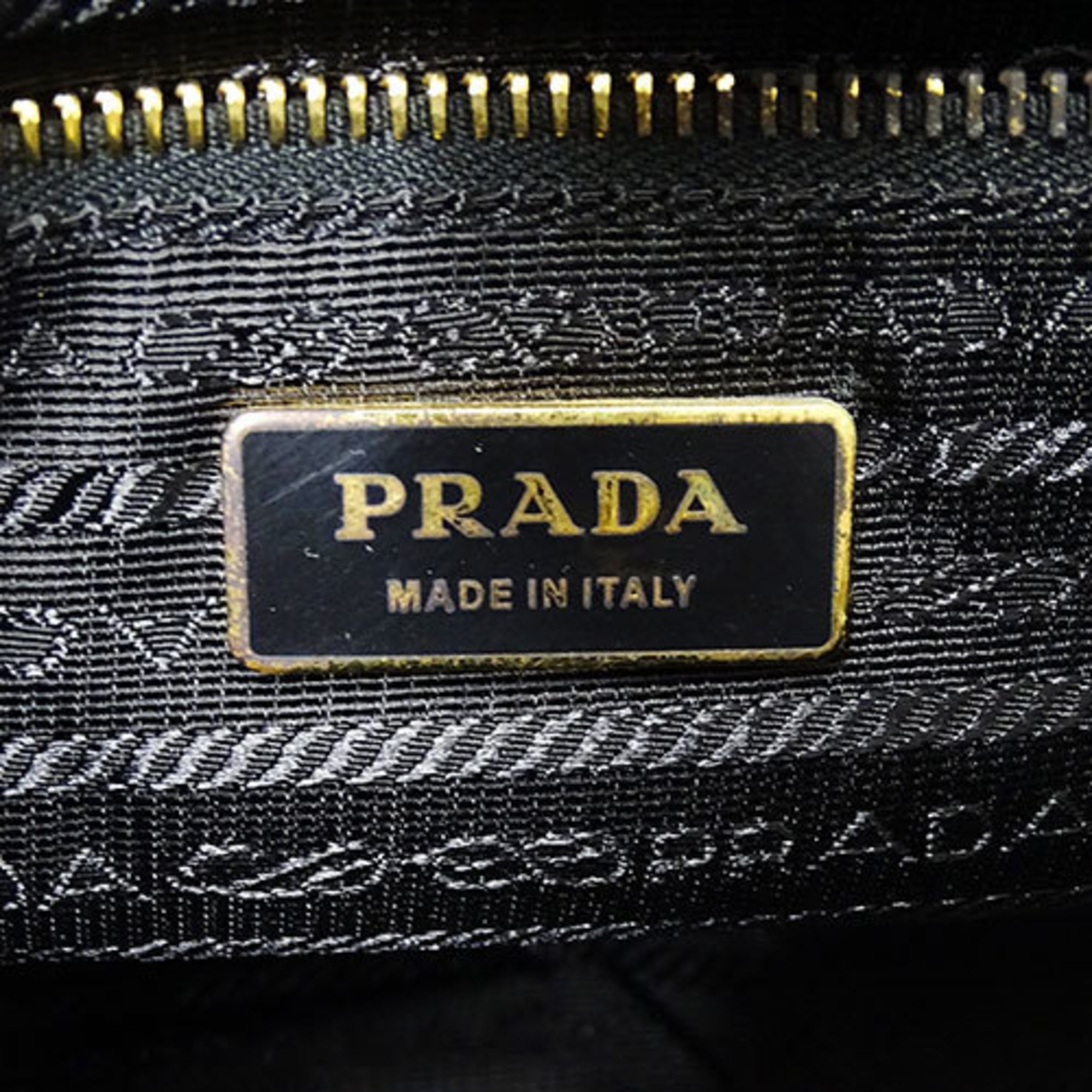 PRADA bag women's shoulder leather black BR3706