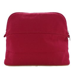 Hermes HERMES Pouch Women's Toile Officier Bolide GM Red