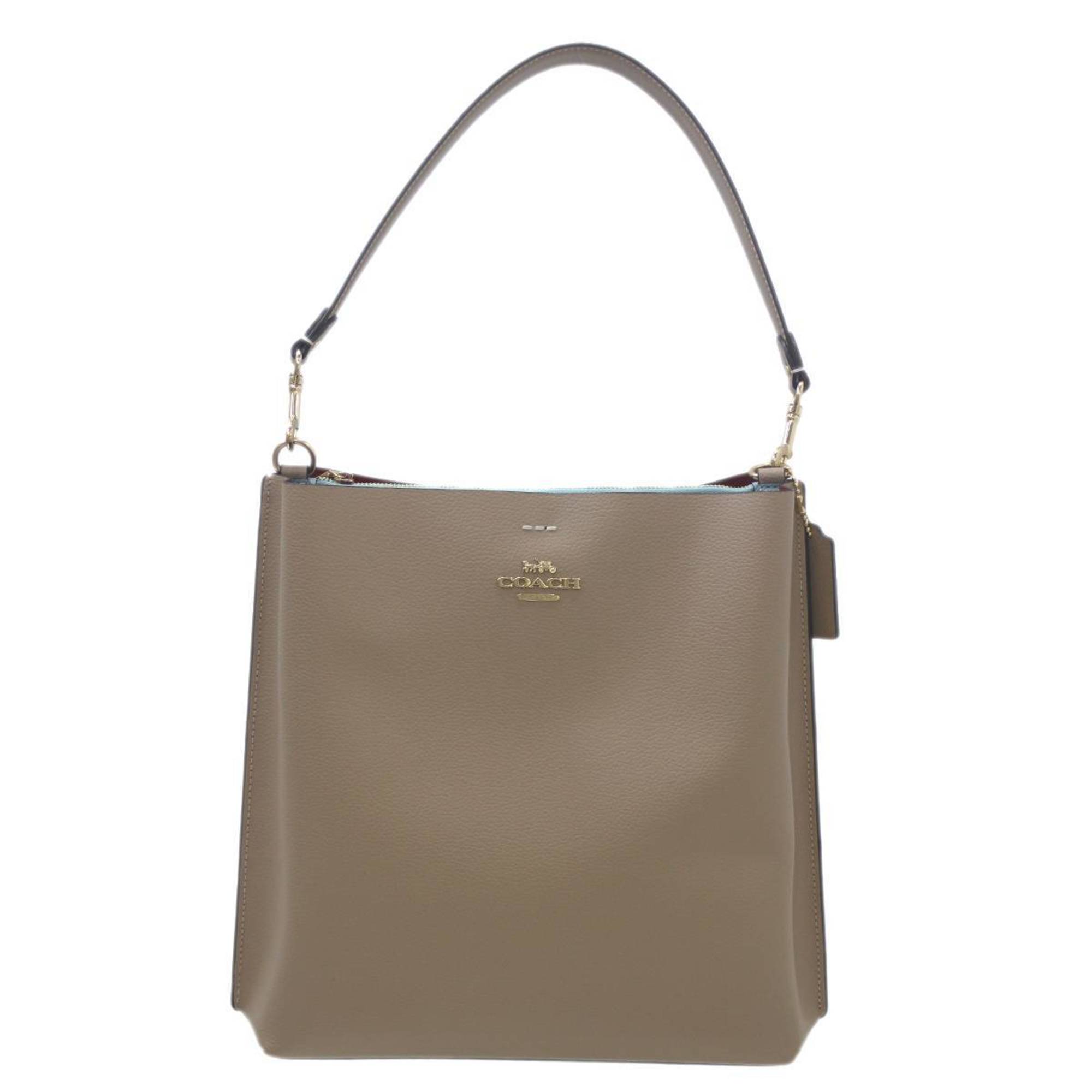 COACH Molly Bucket 2way bag, handbag, shoulder beige CA214