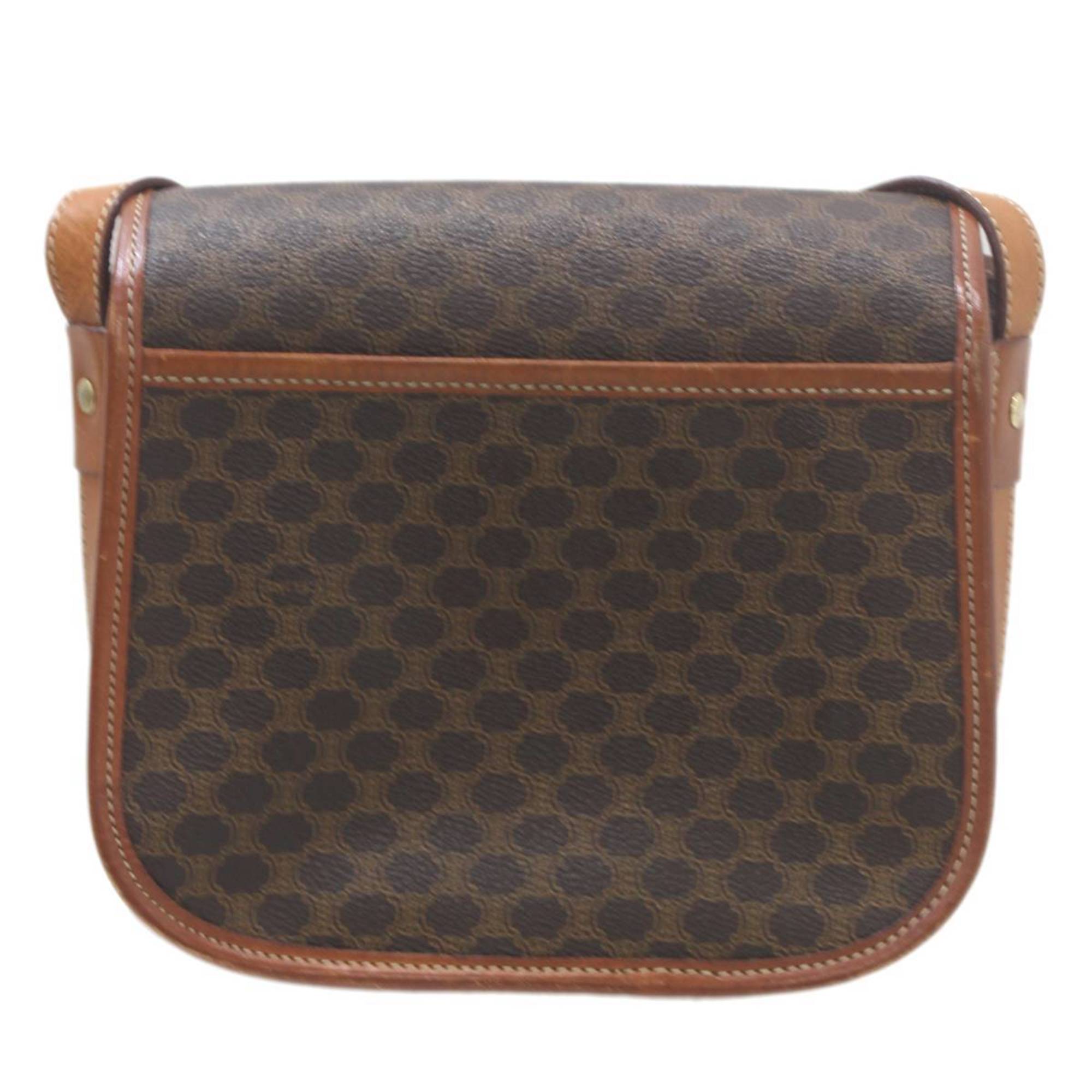 CELINE Shoulder bag, Macadam pattern, Brown