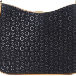 CELINE C-Blason Bag Black Women's Suede