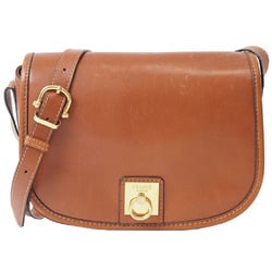 Celine Old Leather Flap Shoulder Bag Brown Women's Crossbody CELINE