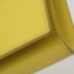 Yves Saint Laurent Cassandra Clutch Bag Second Yellow 361120 Women's Patent Leather YSL YVES SAINT LAURENT