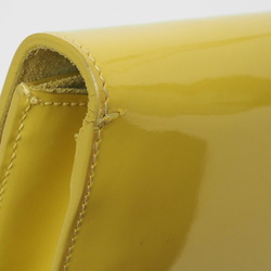 Yves Saint Laurent Cassandra Clutch Bag Second Yellow 361120 Women's Patent Leather YSL YVES SAINT LAURENT