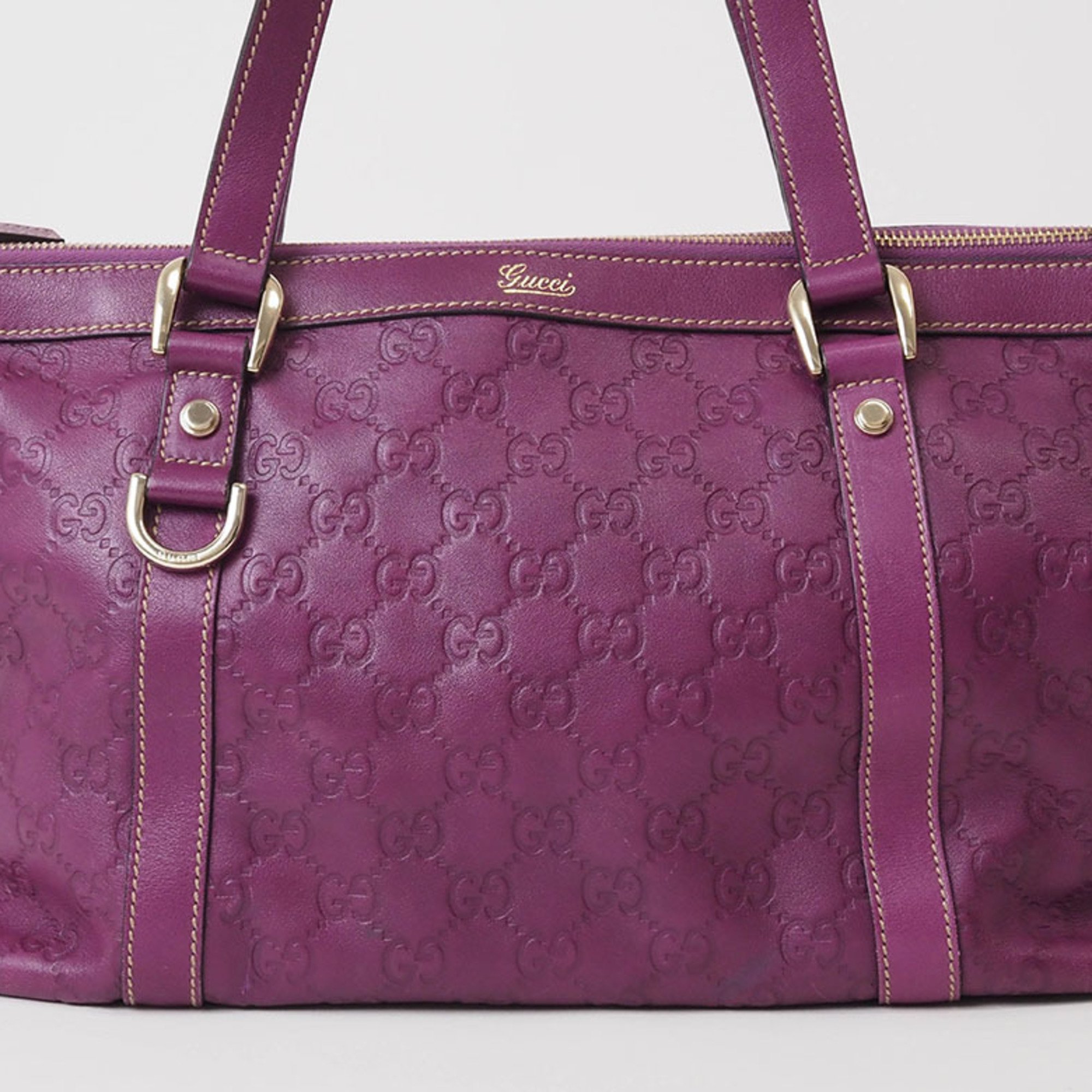 Gucci Guccissima Abby Purple 141470 Women's Leather Shoulder Bag Just GUCCI