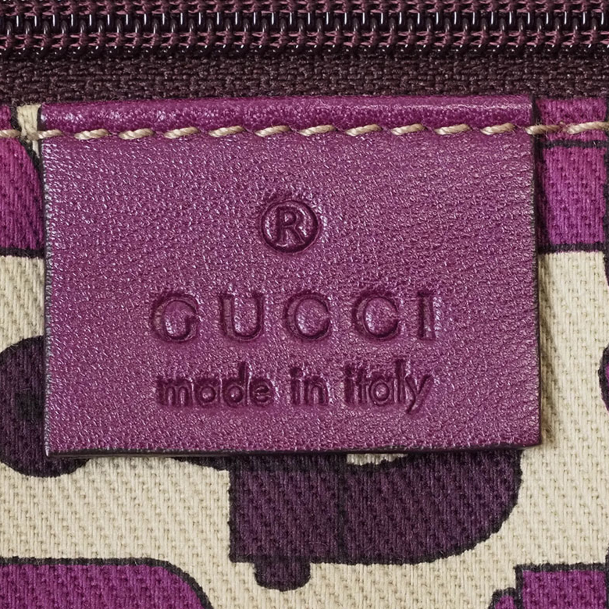 Gucci Guccissima Abby Purple 141470 Women's Leather Shoulder Bag Just GUCCI