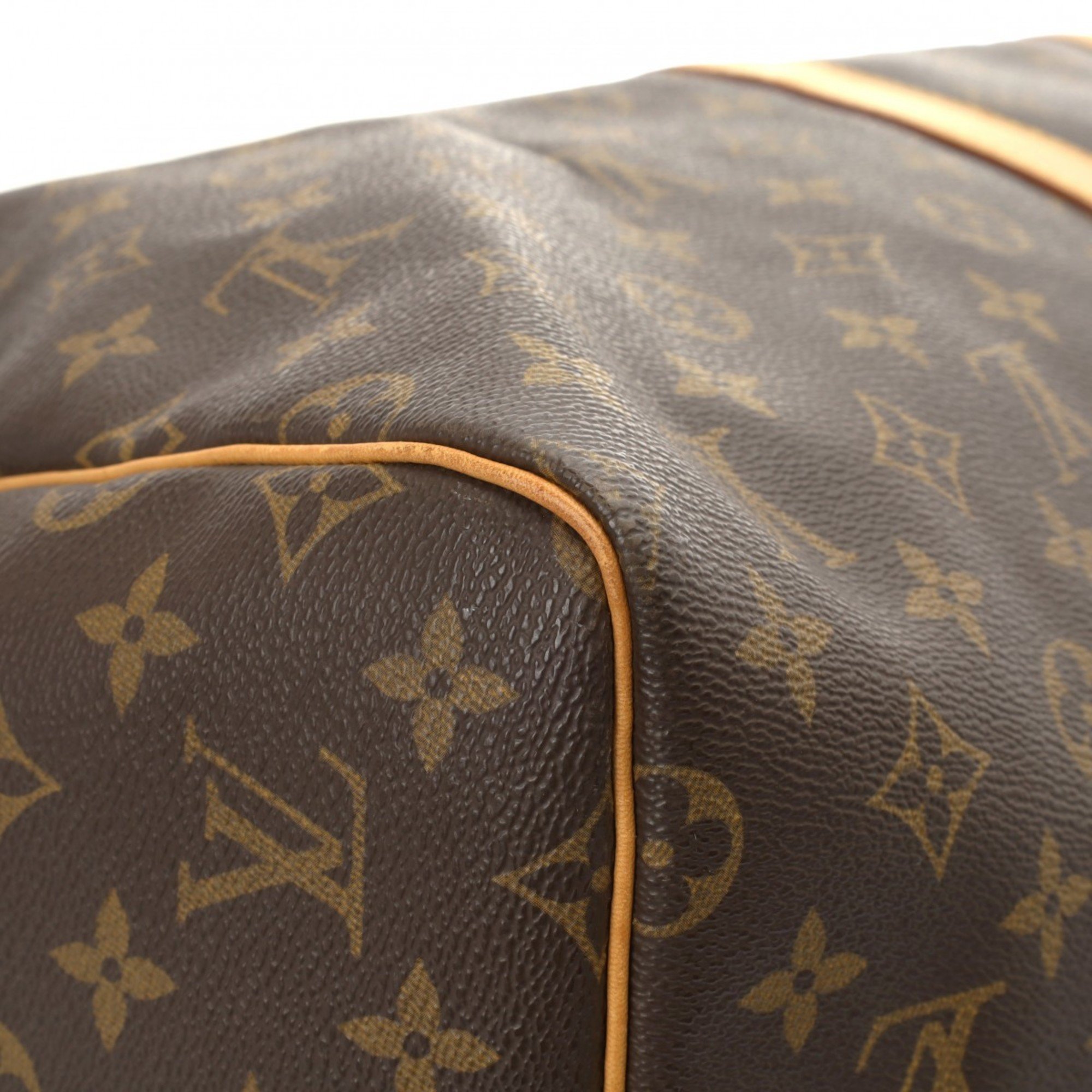 LOUIS VUITTON Louis Vuitton Monogram Keepall 55 Brown M41424 Unisex Canvas Boston Bag