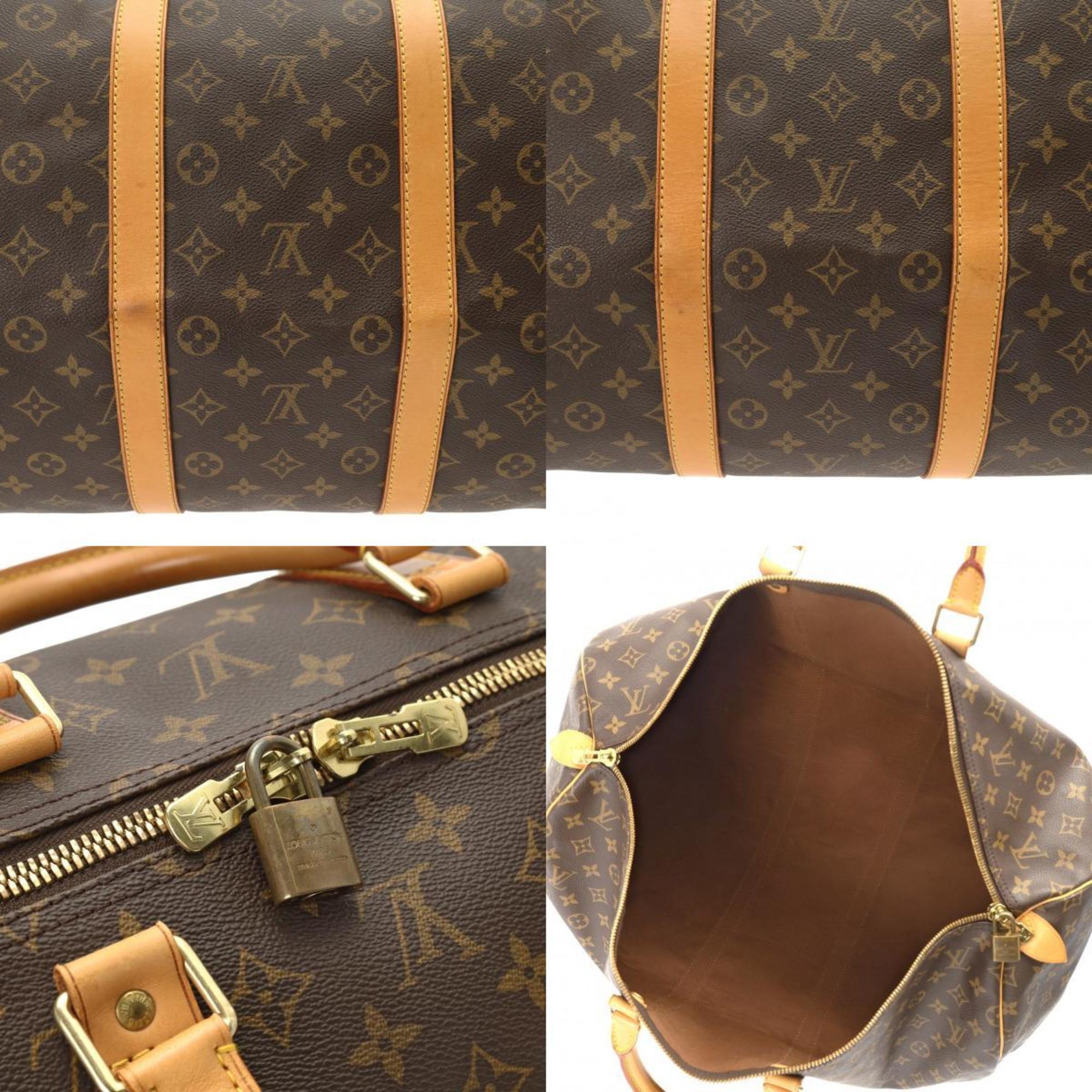 LOUIS VUITTON Louis Vuitton Monogram Keepall 55 Brown M41424 Unisex Canvas Boston Bag