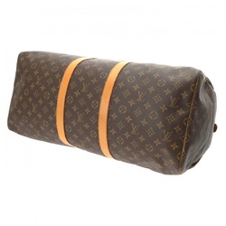 LOUIS VUITTON Louis Vuitton Monogram Keepall 55 Brown M41424 Unisex Canvas Boston Bag