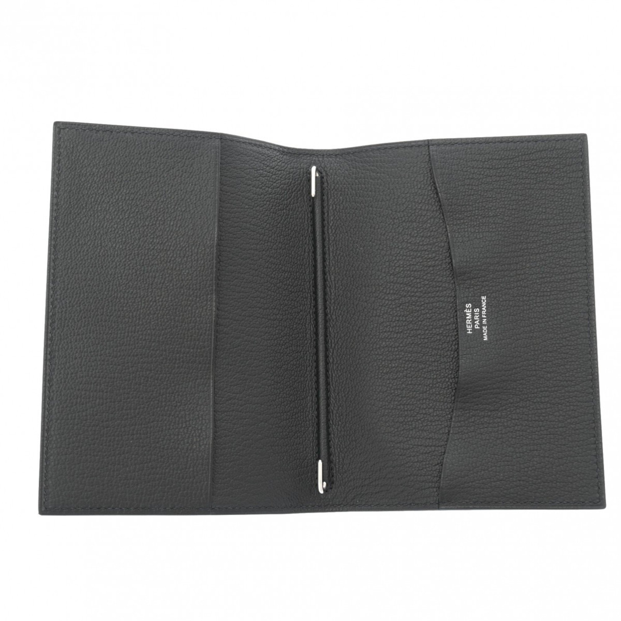 HERMES Agenda PM Black B Stamp (Around 2023) Unisex Chevre Notebook Cover