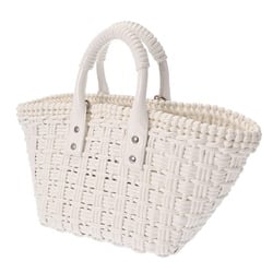 BALENCIAGA Bistro XS White Women's Enamel Handbag