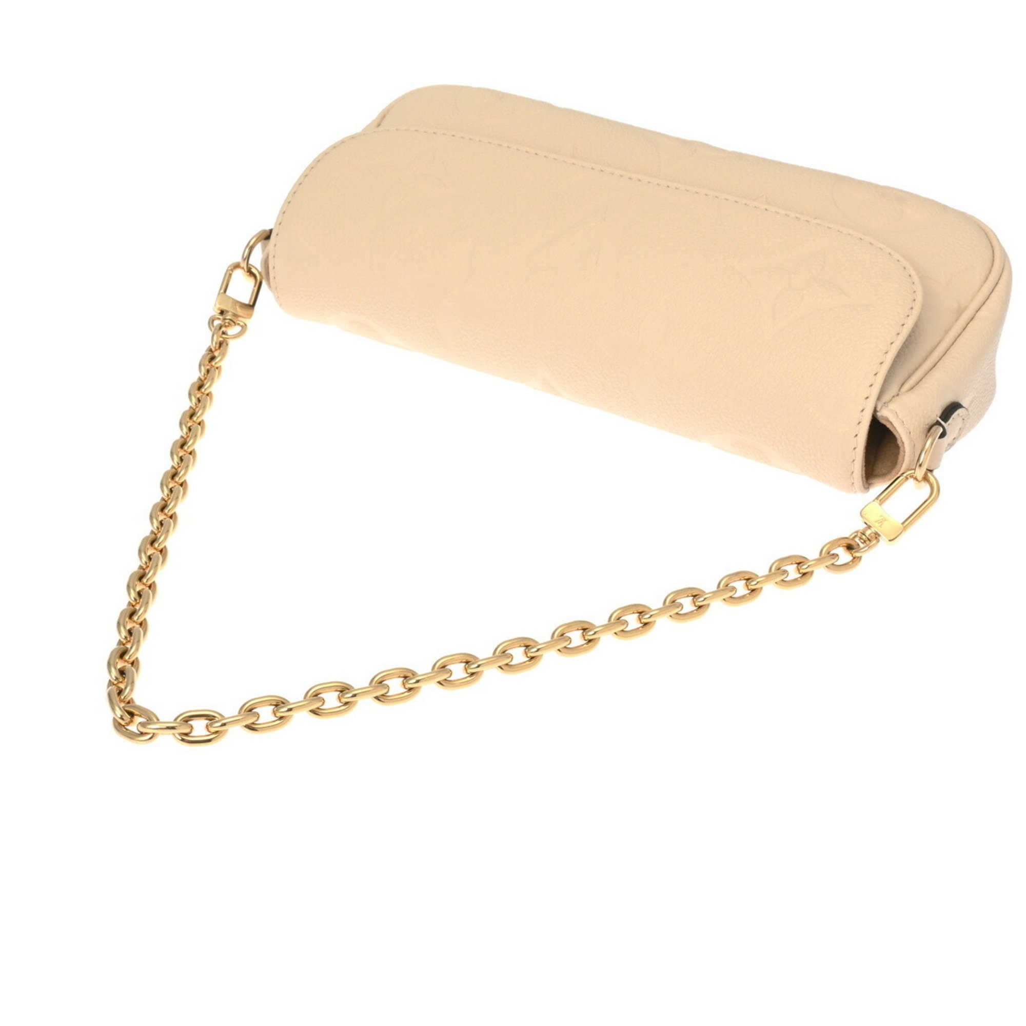 LOUIS VUITTON Louis Vuitton Monogram Empreinte Wallet on Chain Ivy Creme M82210 Women's Leather