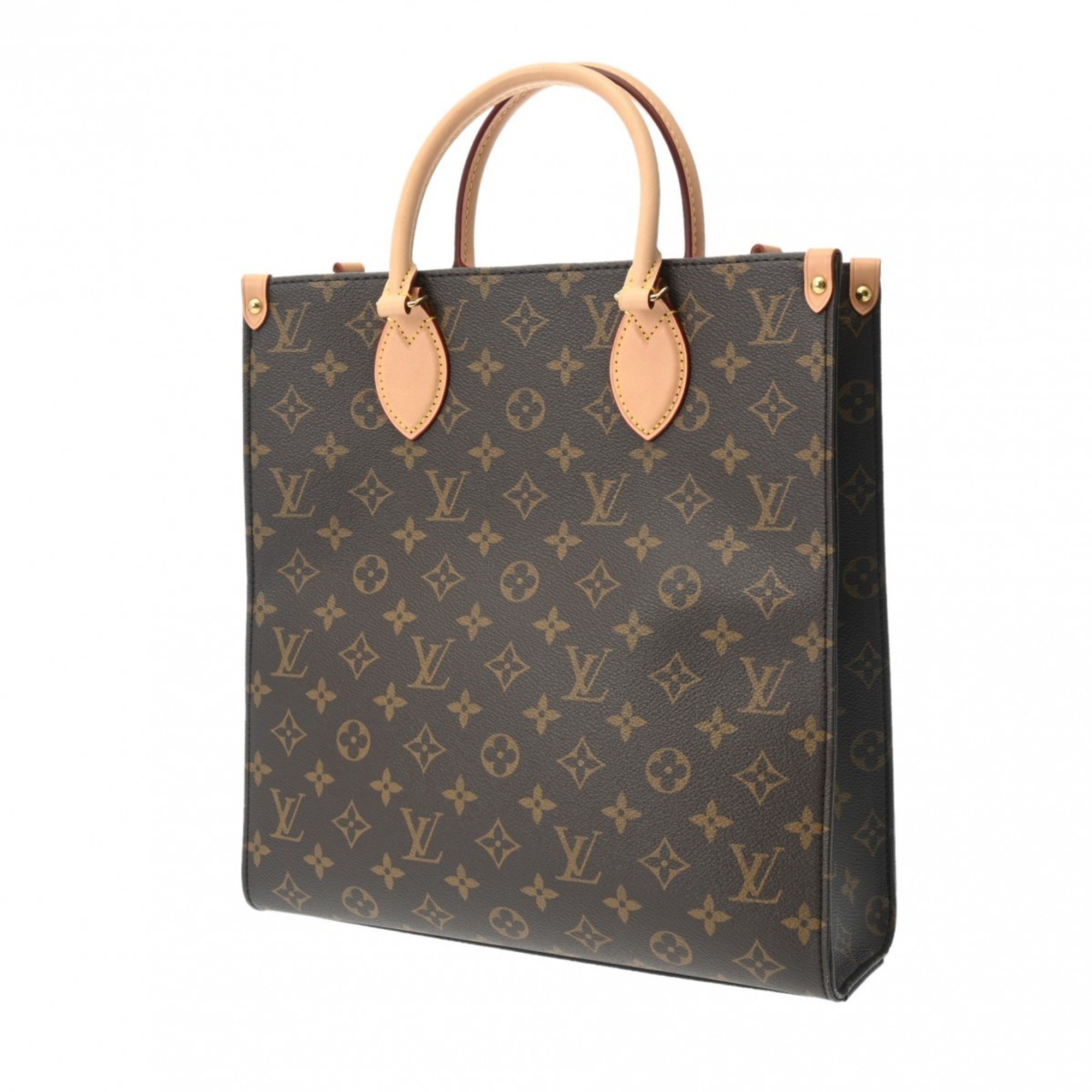 LOUIS VUITTON Louis Vuitton Monogram Sac Plat PM Brown M46263 Women's Canvas Tote Bag