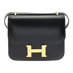 HERMES Constance 3 18 Black A Stamp (around 2017) Women's Box Calf Shoulder Bag