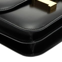 HERMES Constance 3 18 Black A Stamp (around 2017) Women's Box Calf Shoulder Bag