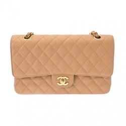 CHANEL Chanel Matelasse Chain Shoulder Beige Unisex Caviar Skin Bag