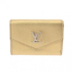 LOUIS VUITTON Louis Vuitton Portefeuille Lock Gold M69059 Unisex Leather Tri-fold Wallet