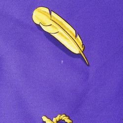 Hermes Carre 90 Clips Scarf Muffler Purple Women's Silk HERMES