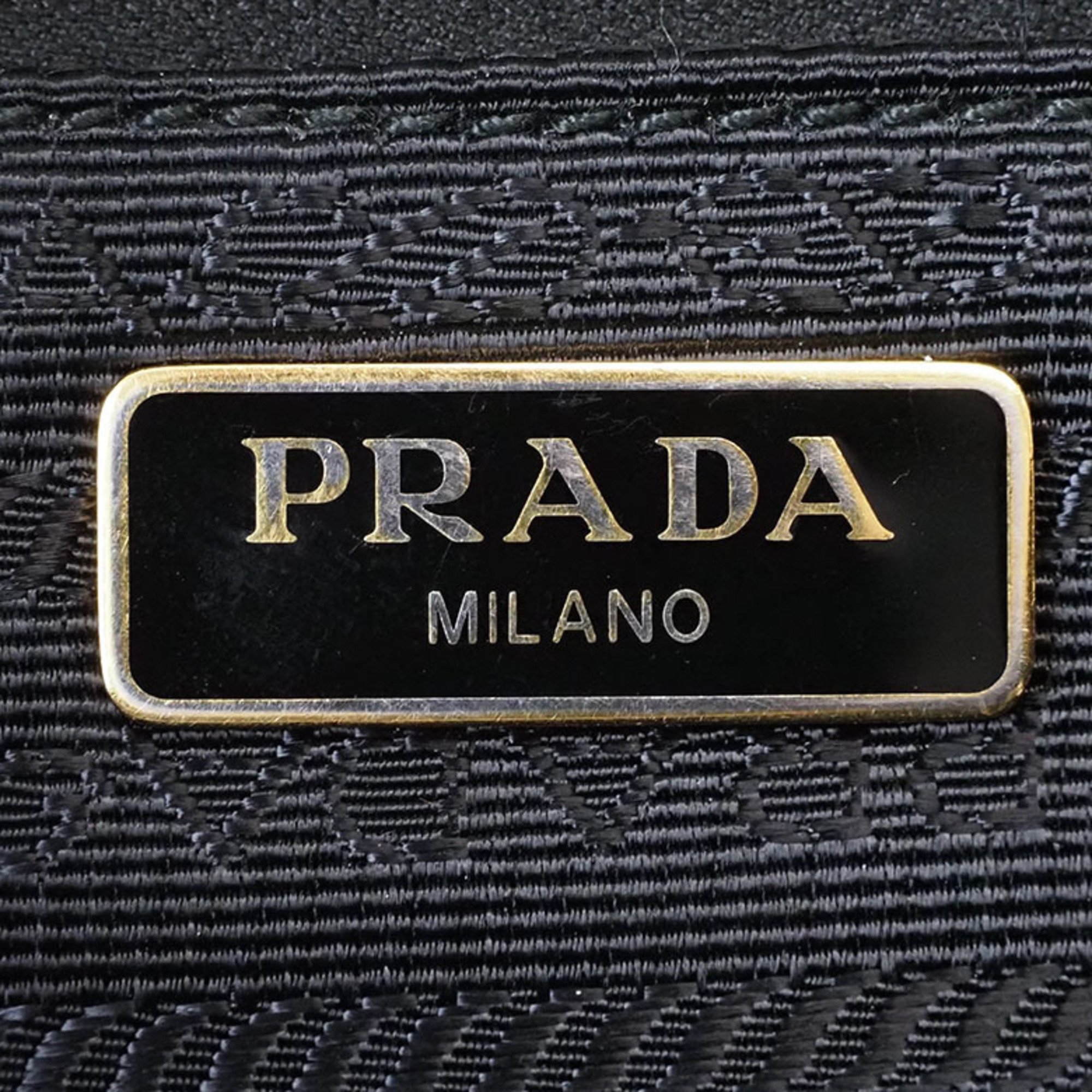 Prada Camera Bag Shoulder Black 1BH103 Women's Vitello Phoenix (Cowhide) Crossbody PRADA