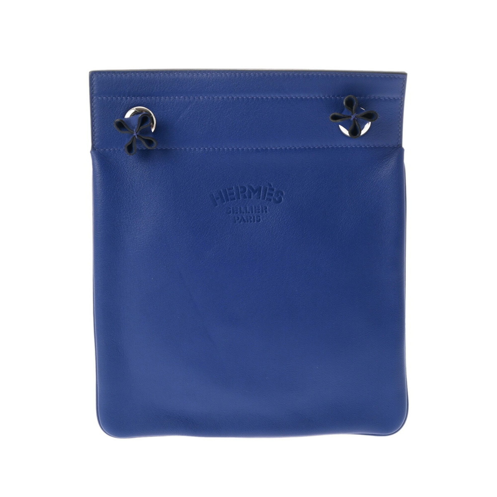 HERMES Sac Aline Blue Electric C (around 2018) Women's Swift Shoulder Bag